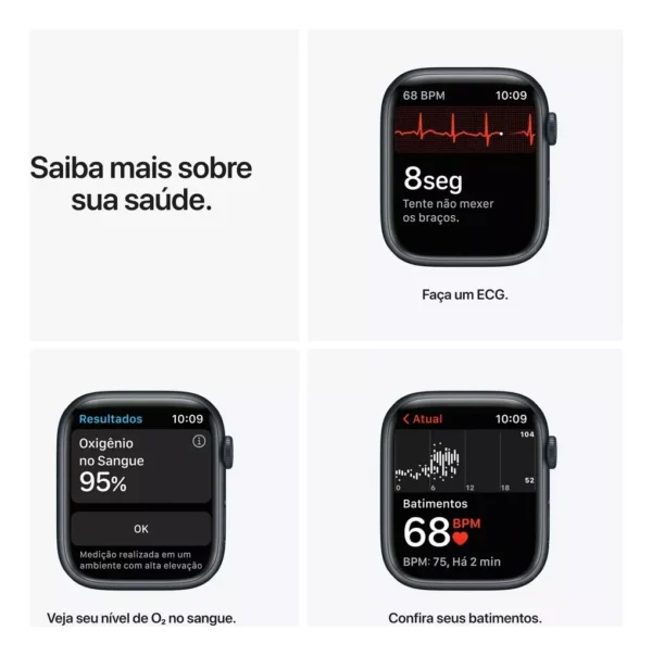 Smartwatch W34+ Android Ios 2023 Desenho Da Pulseira Lisa Silicone - Imagem 2
